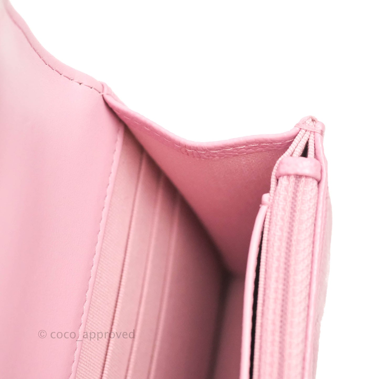 Chanel Top Handle Wallet On Chain WOC Pink Caviar Gold Hardware 22S