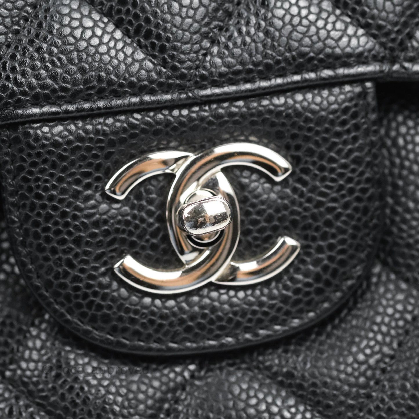 Chanel Jumbo Double Flap Black Caviar Silver Hardware⁣⁣