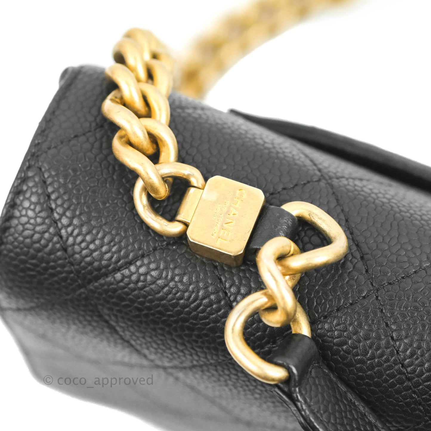 Chanel Small Chic Affinity Grained Calfskin Black Gold Hardware