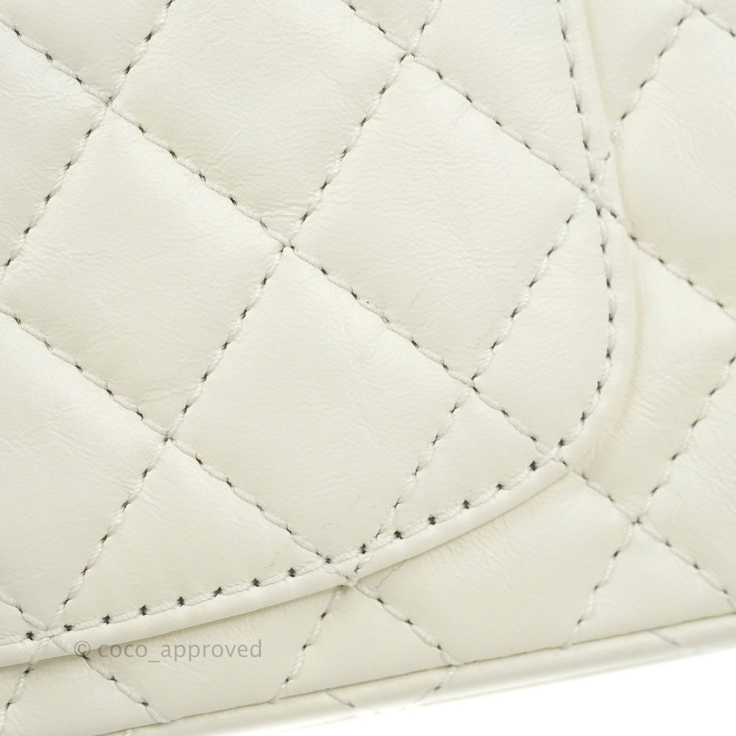 Chanel Mini Reissue 224 White Aged Calfskin Gold Hardware