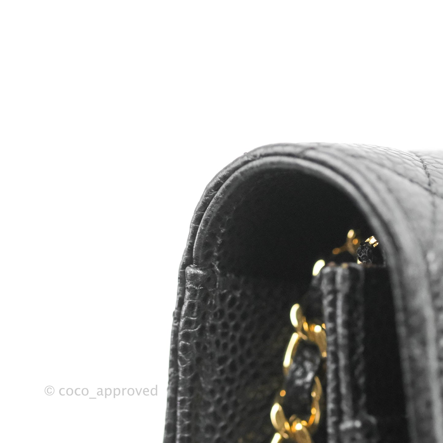 Chanel Quilted Classic WOC Black Caviar Gold Hardware