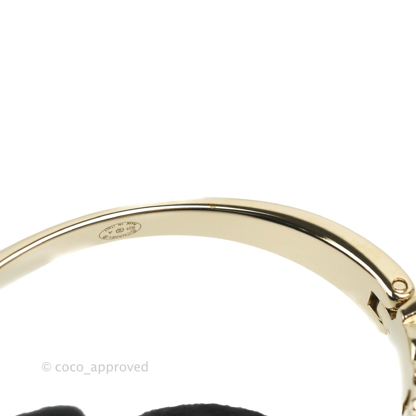 Chanel CC Crystal Pearl Bracelet Gold Tone 21A