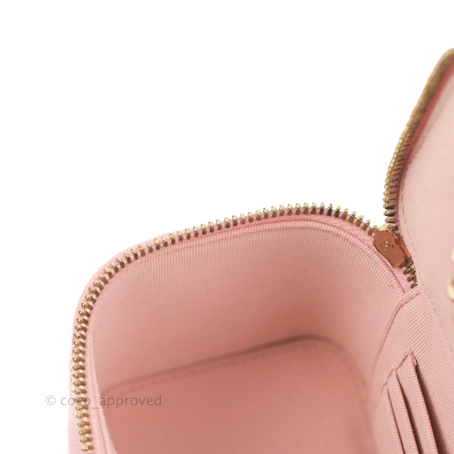 Chanel Classic Vanity With Chain Pink Caviar Gold Hardware