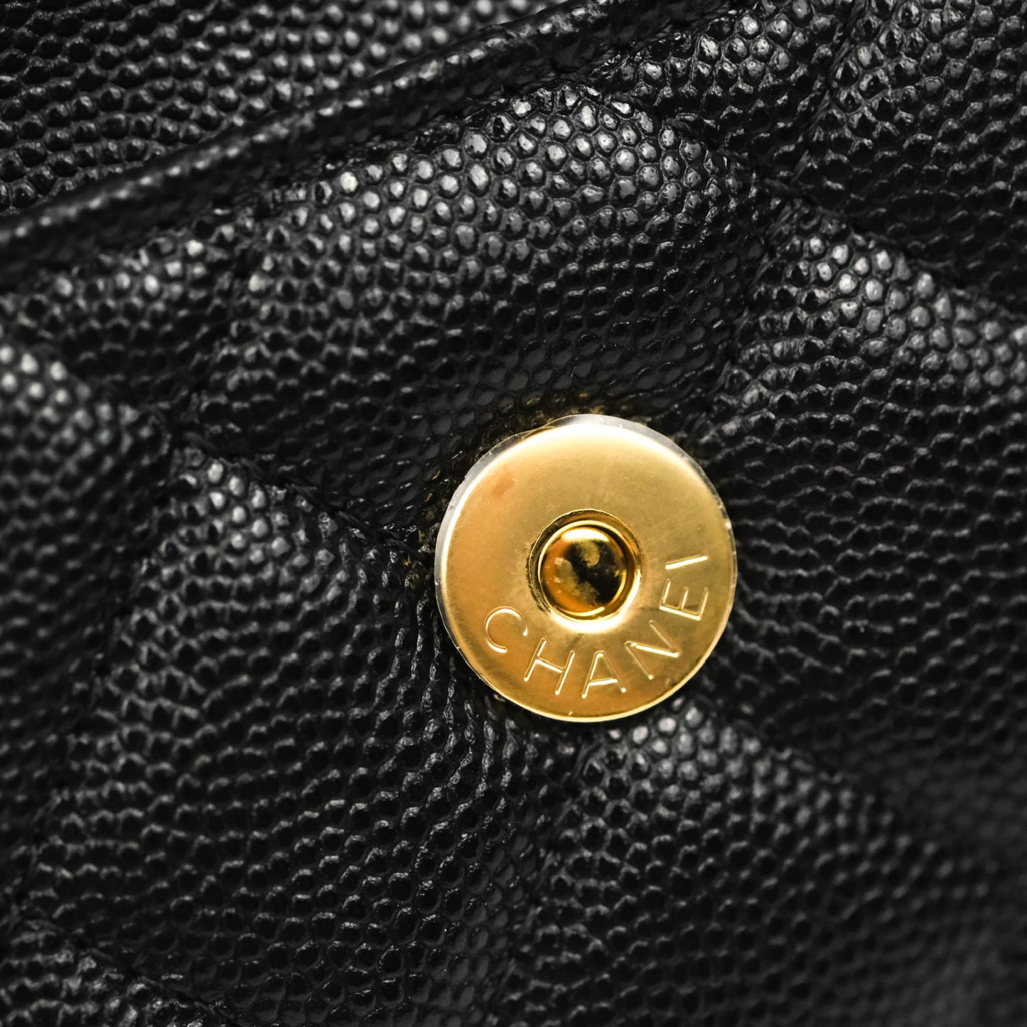 Chanel Quilted WOC Black Caviar Gold Hardware 22A