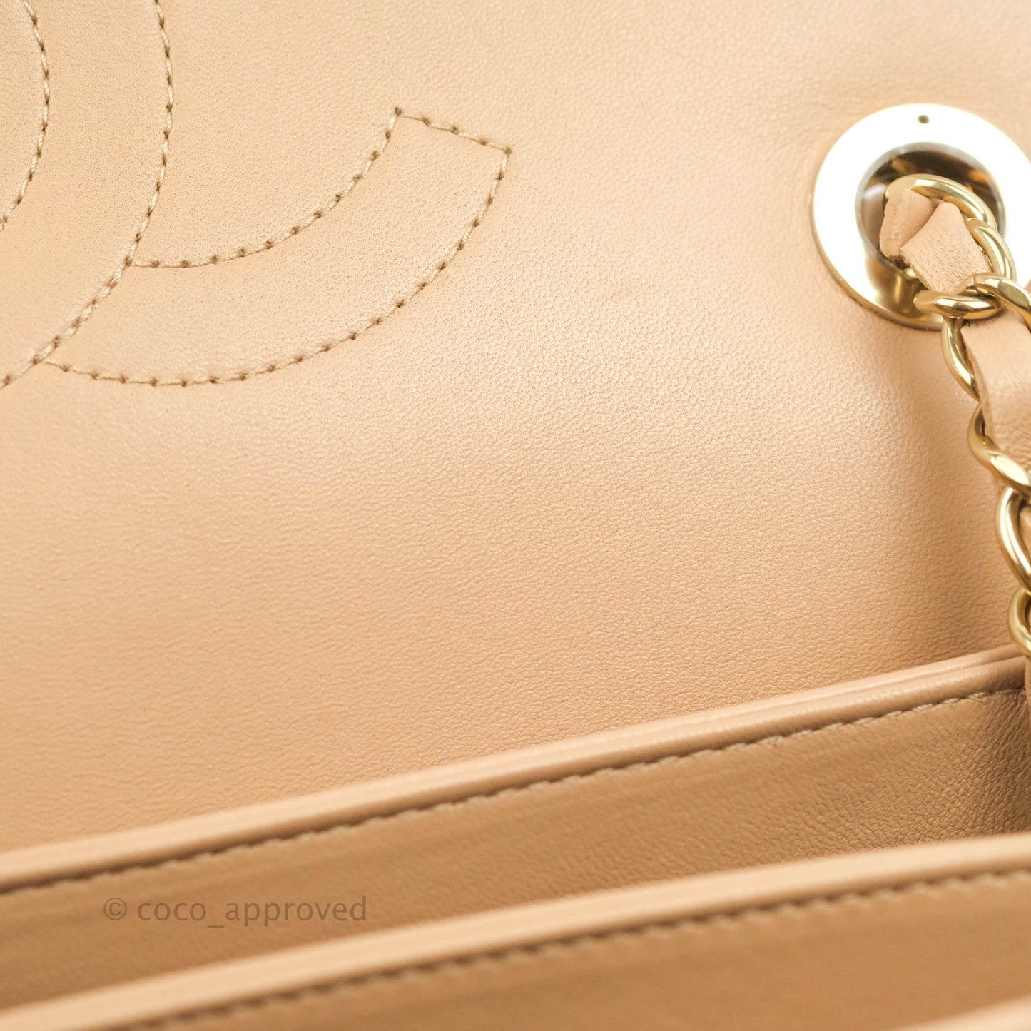 Chanel Trendy CC Small Beige Lambskin Gold Hardware 22S