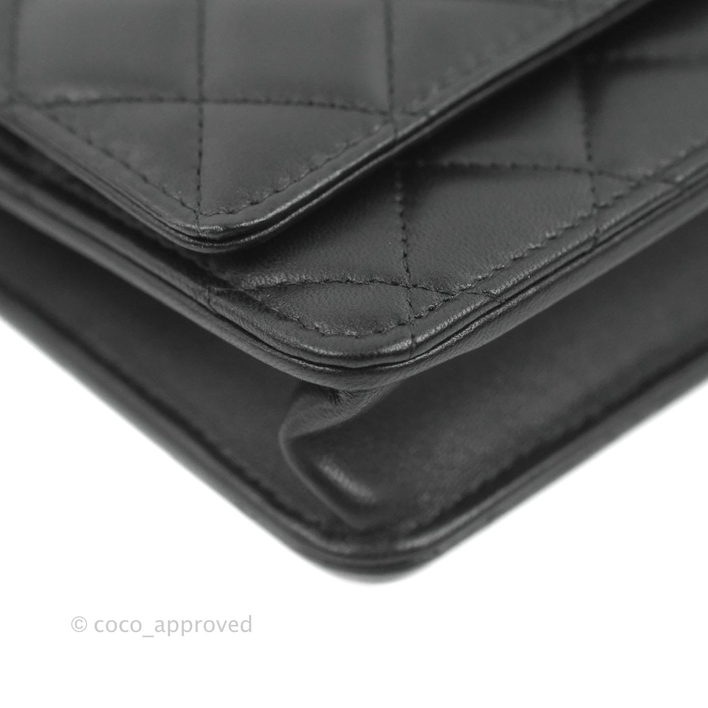 Chanel Quilted WOC Black Lambskin Gold Hardware