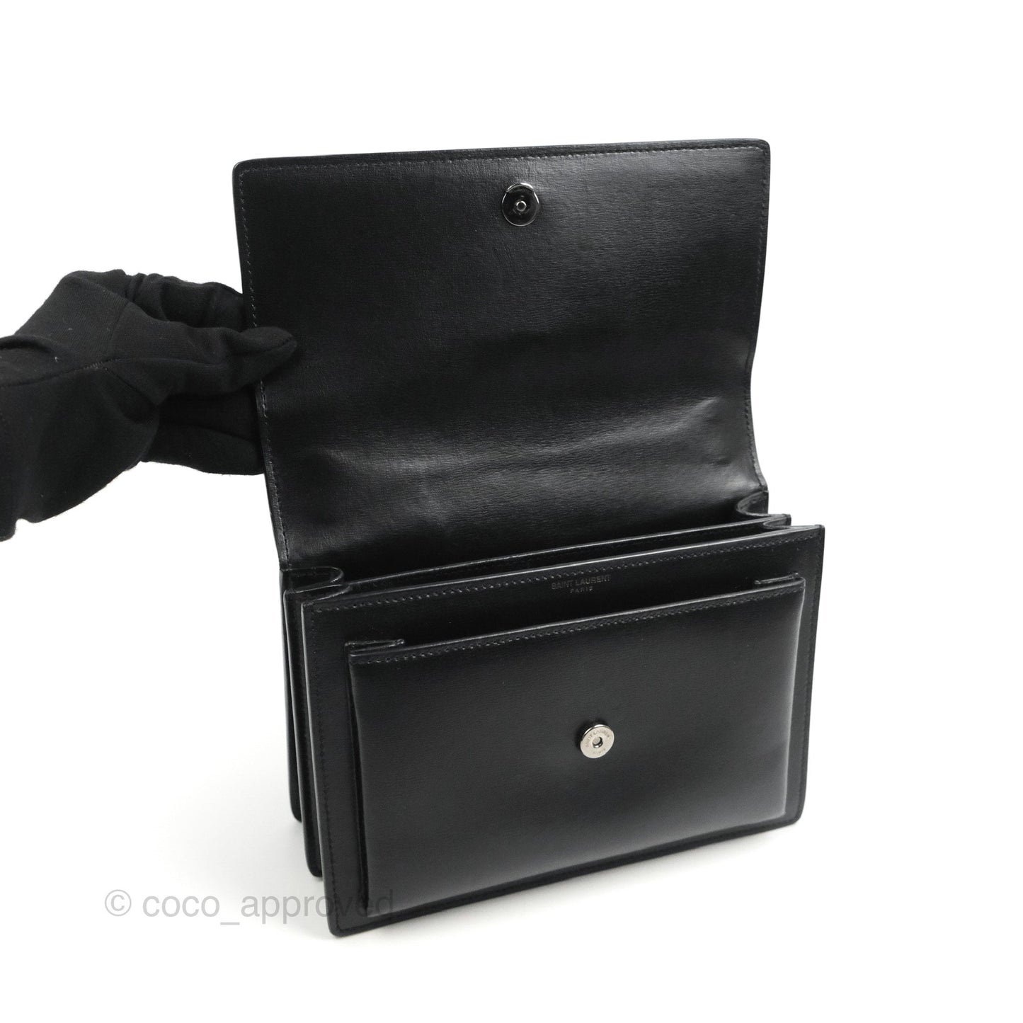 Saint Laurent Sunset Medium So Black Calfskin