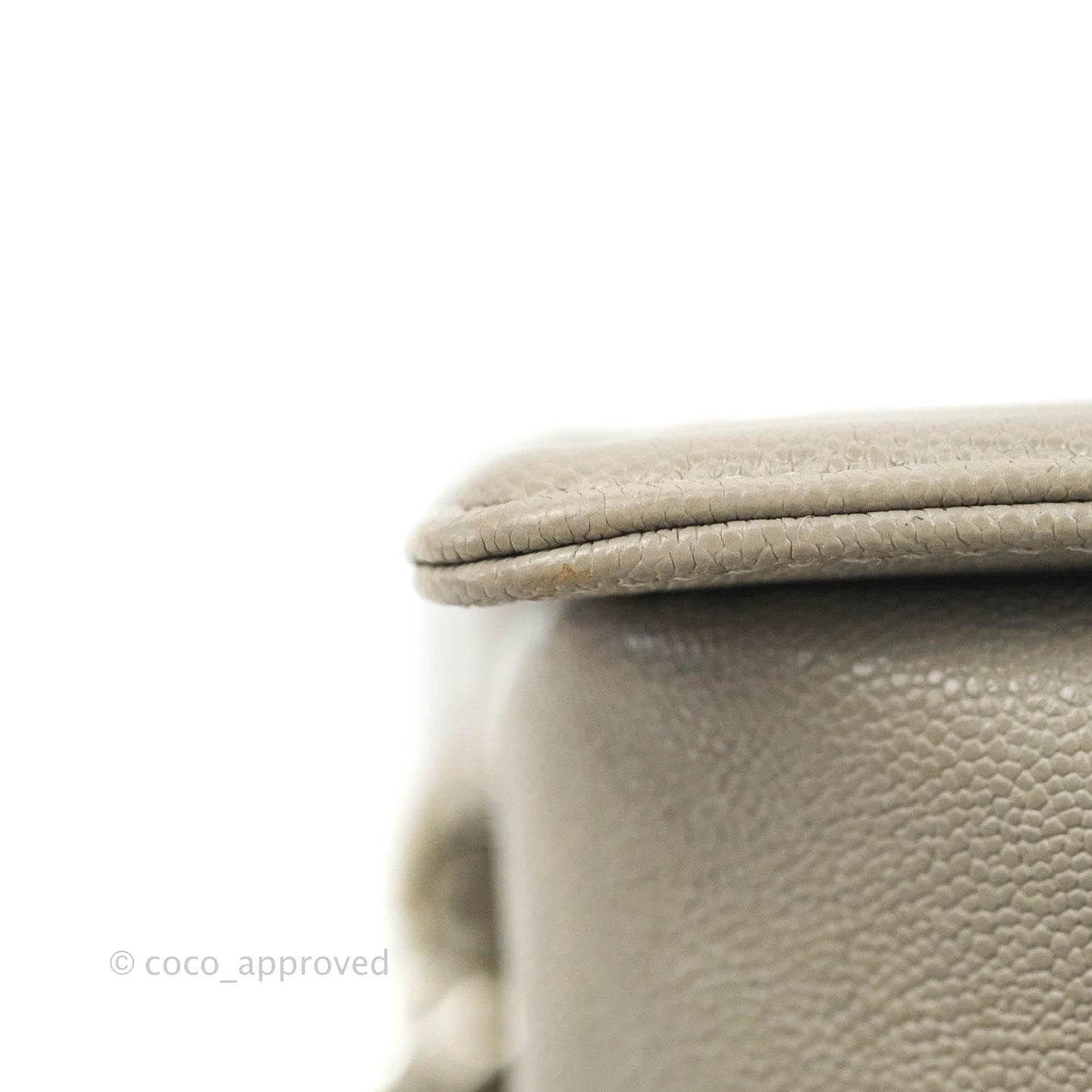 Chanel Quilted Medium Boy Etoupe Grey Caviar Silver Hardware