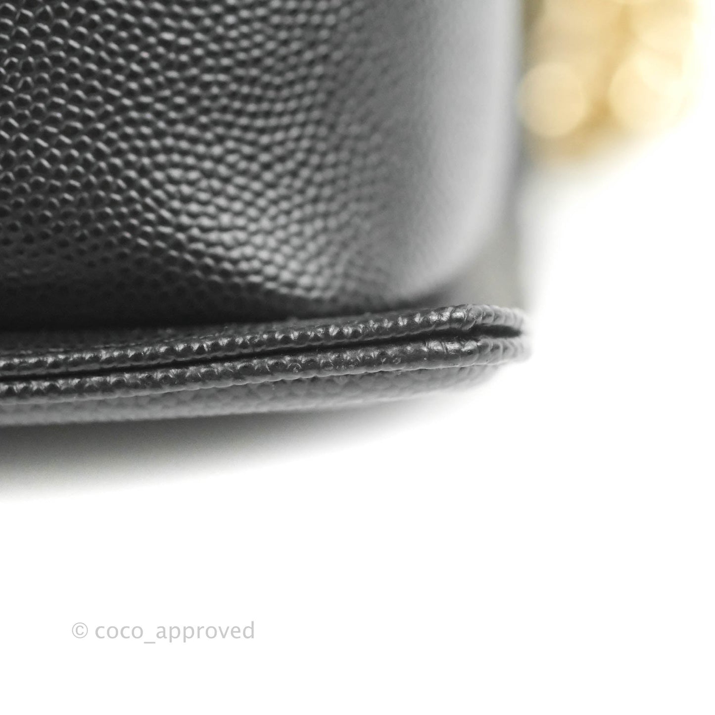 Chanel Chevron Medium Boy Black Caviar Gold Hardware