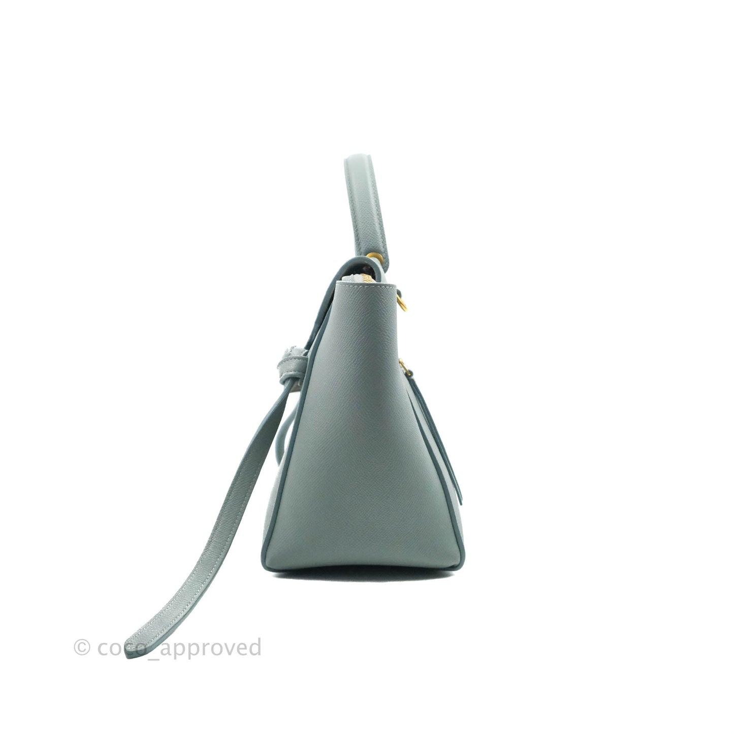 Celine Micro Belt Bag Light Blue Grained Calfskin Gold Hardware