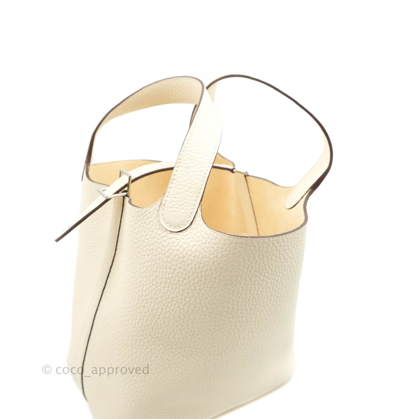 Hermès Clemence Picotin Lock 18 Nata Silver Hardware