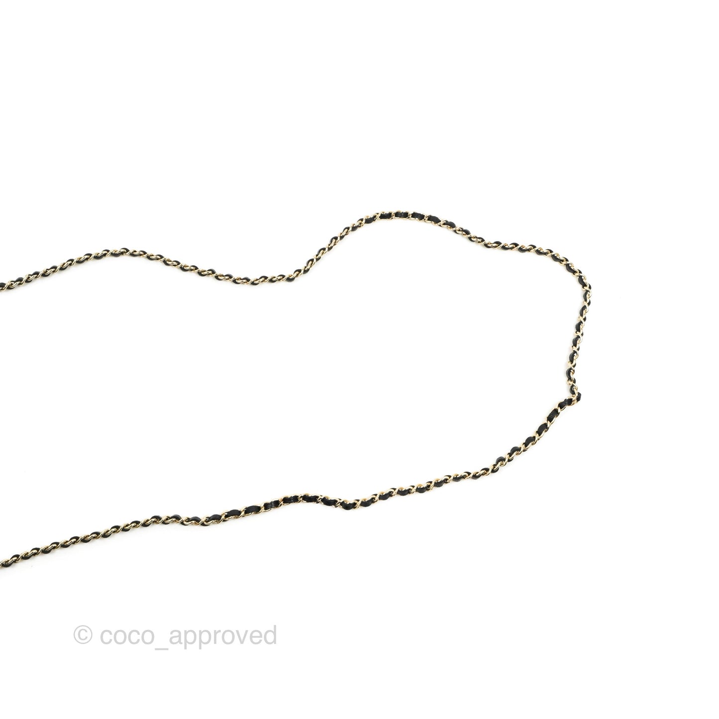 Chanel Quilted Case With Chain Black Caviar Gold Hardware