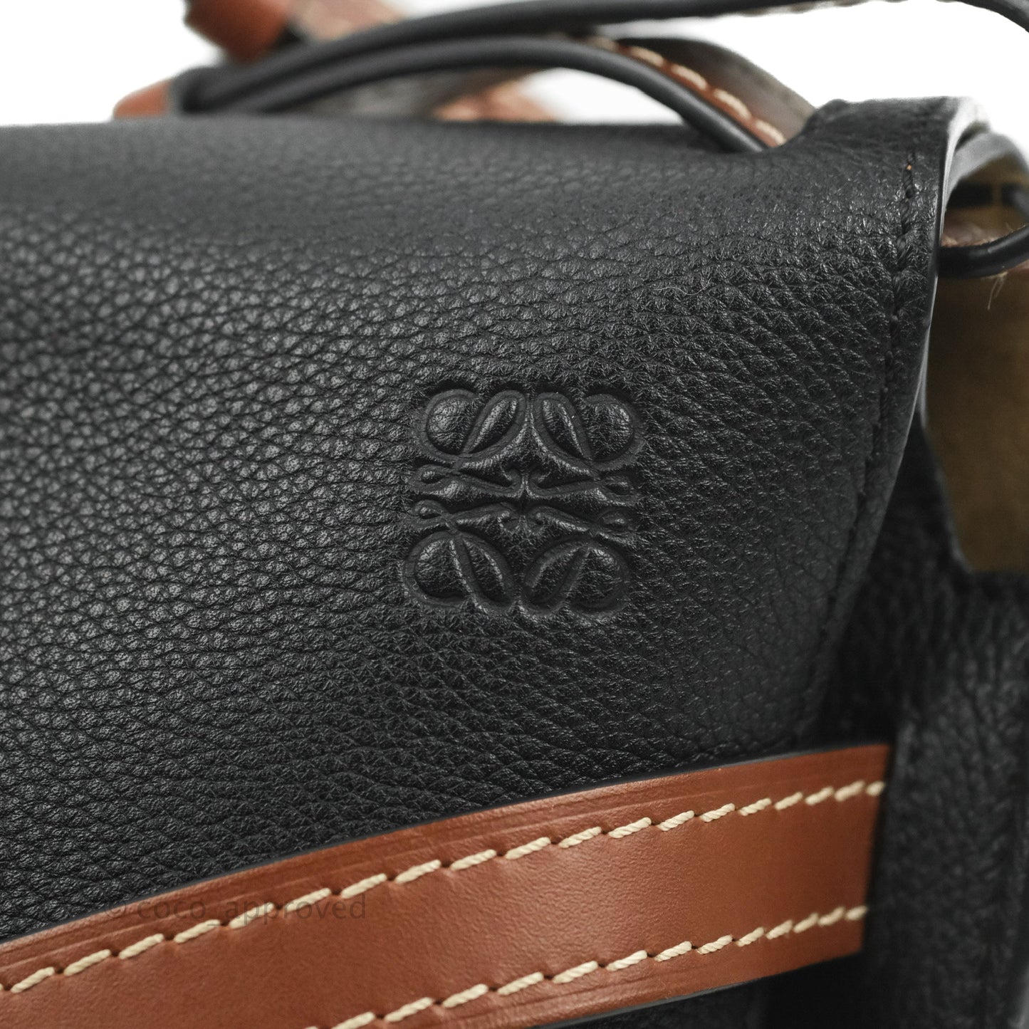 Loewe Small Gate Bag Black/Pecan Grained Calfskin