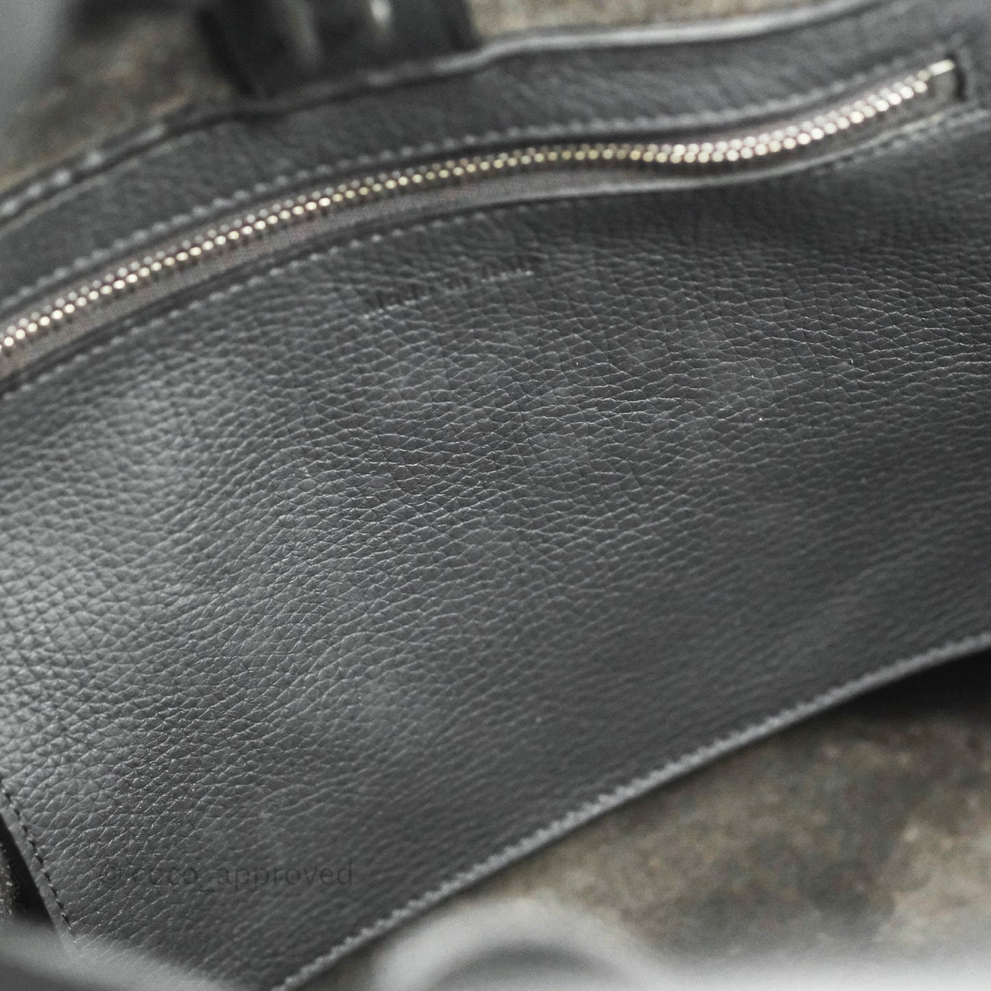 Celine Small Big Bag Black Supple Grained Leather Silver Hardware Dark Grey