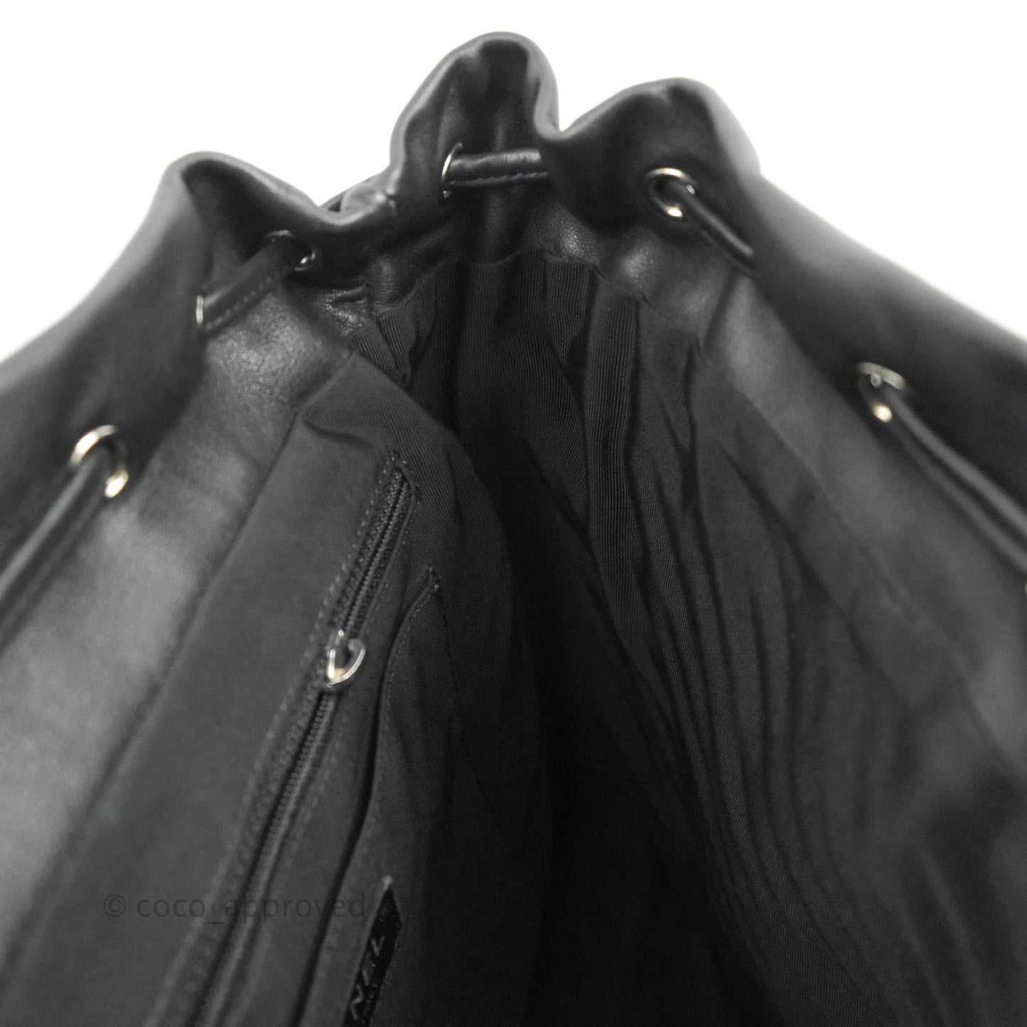Chanel Medium Chevron Urban Spirit Backpack Black Calfskin Silver Hardware