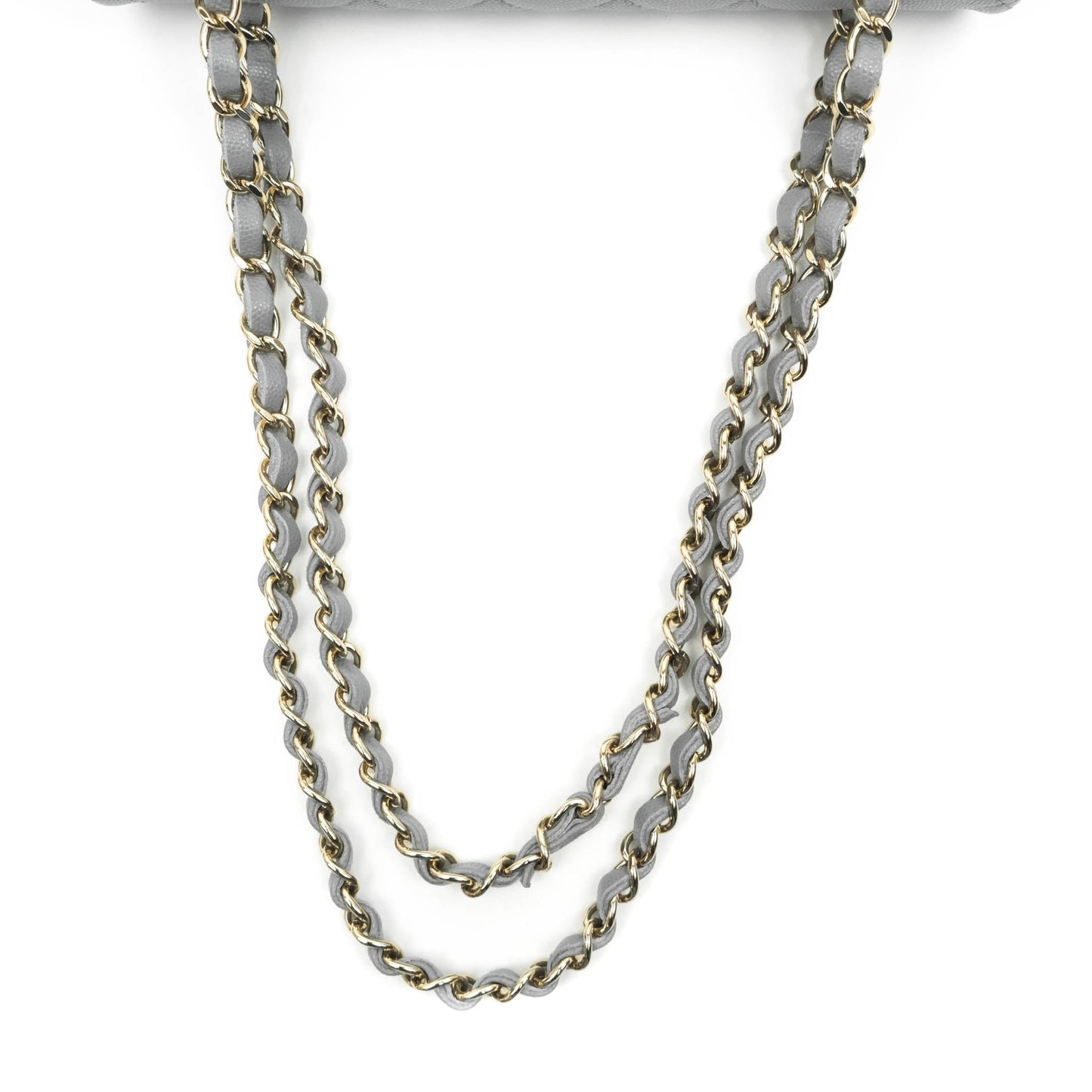 Chanel Classic Small S/M Quilted Flap Grey Caviar Gold Hardware 20C