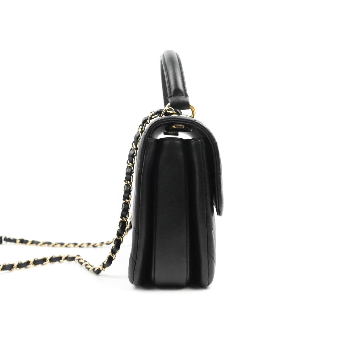 Chanel Trendy CC Chevron Small Black Lambskin Gold Hardware