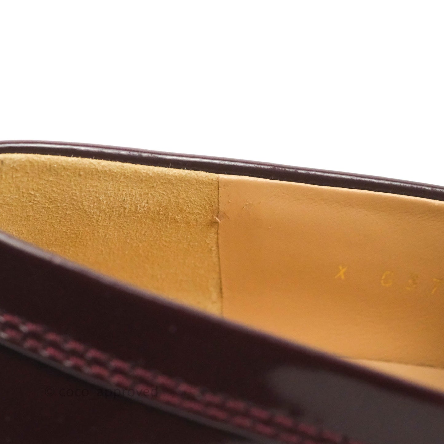 Chanel Patent Calfskin Bordeaux Loafers 21S Size 37