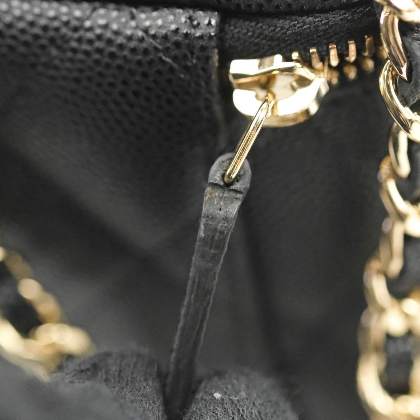 Chanel Mini Vanity With Chain Black Caviar Gold Hardware