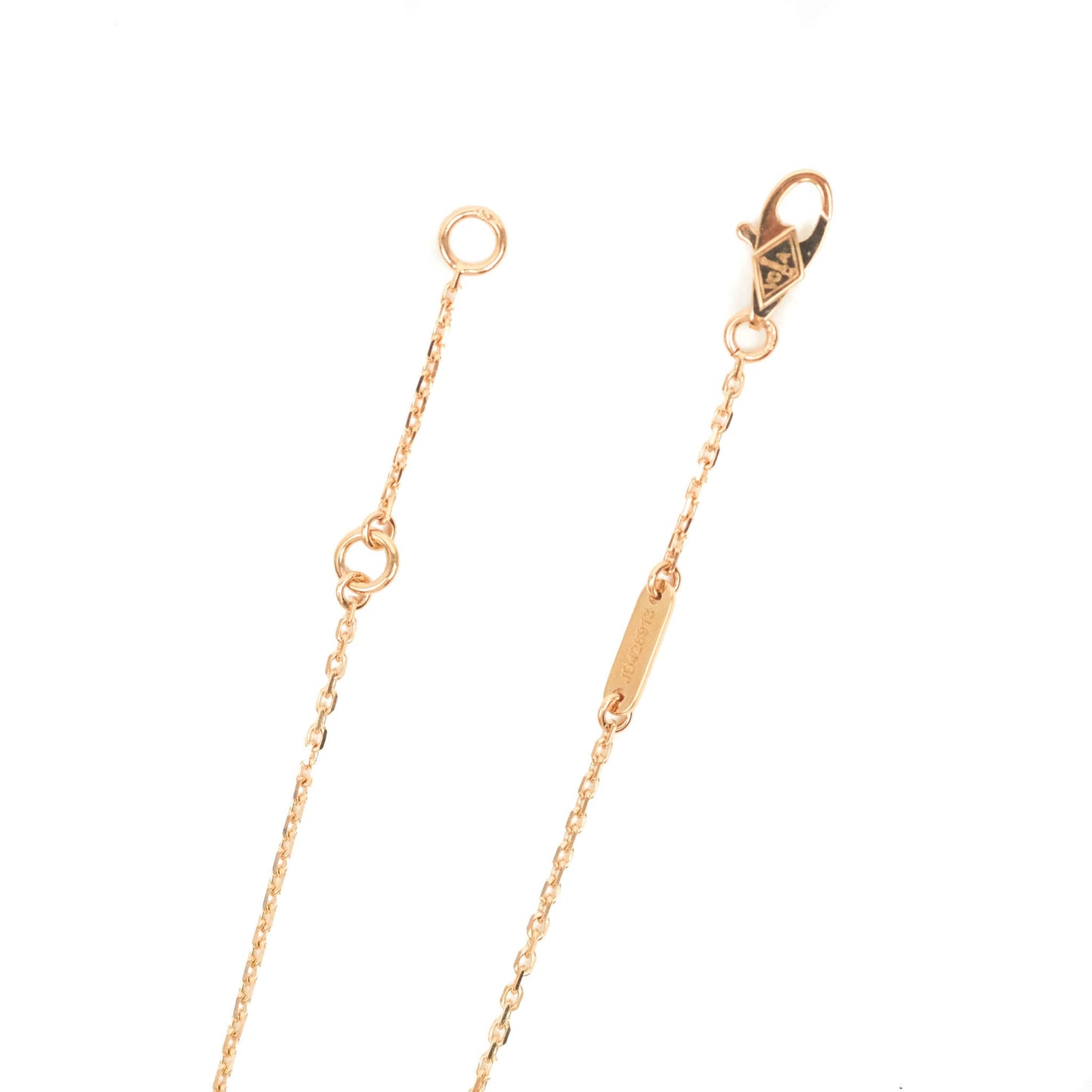 Van Cleef & Arpels Sweet Alhambra Pendant Red Carnelian Rose Gold
