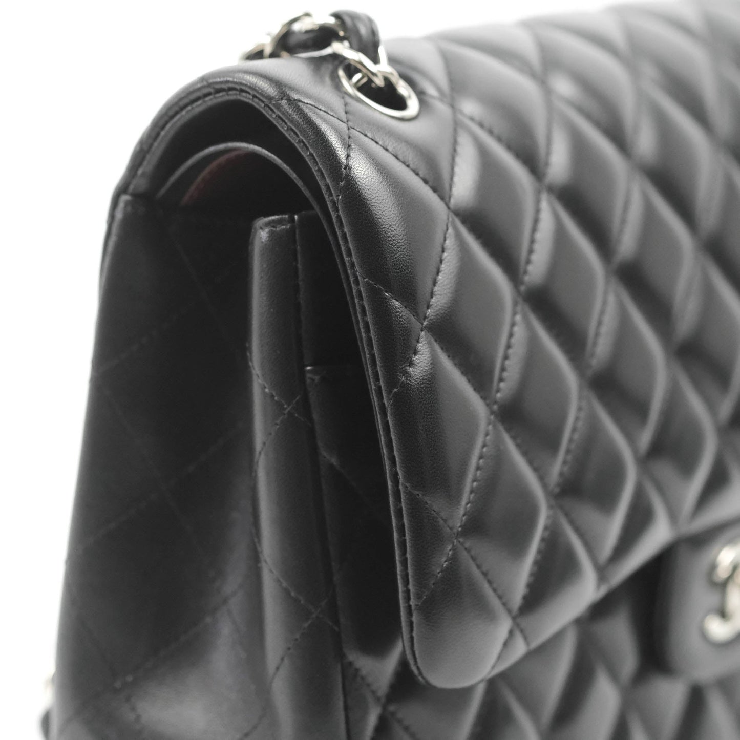 Chanel Jumbo Double Flap Black Lambskin Silver Hardware⁣⁣