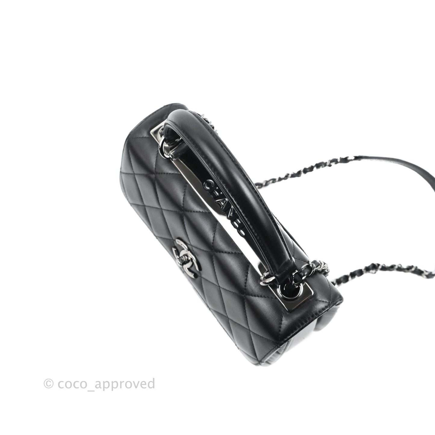 Chanel Trendy CC Small Black Lambskin Dark Silver Hardware