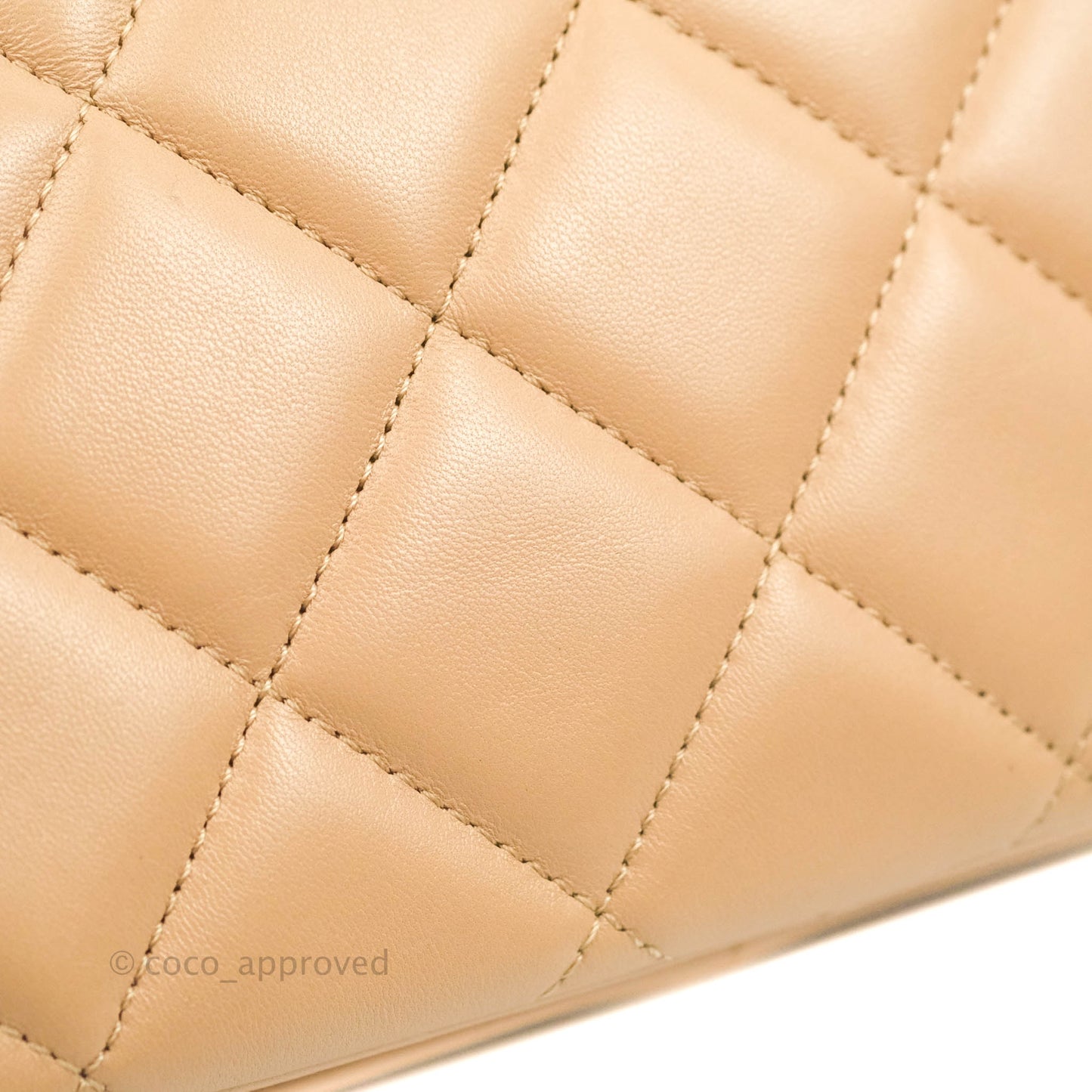Chanel Trendy CC Small Beige Lambskin Gold Hardware 22S