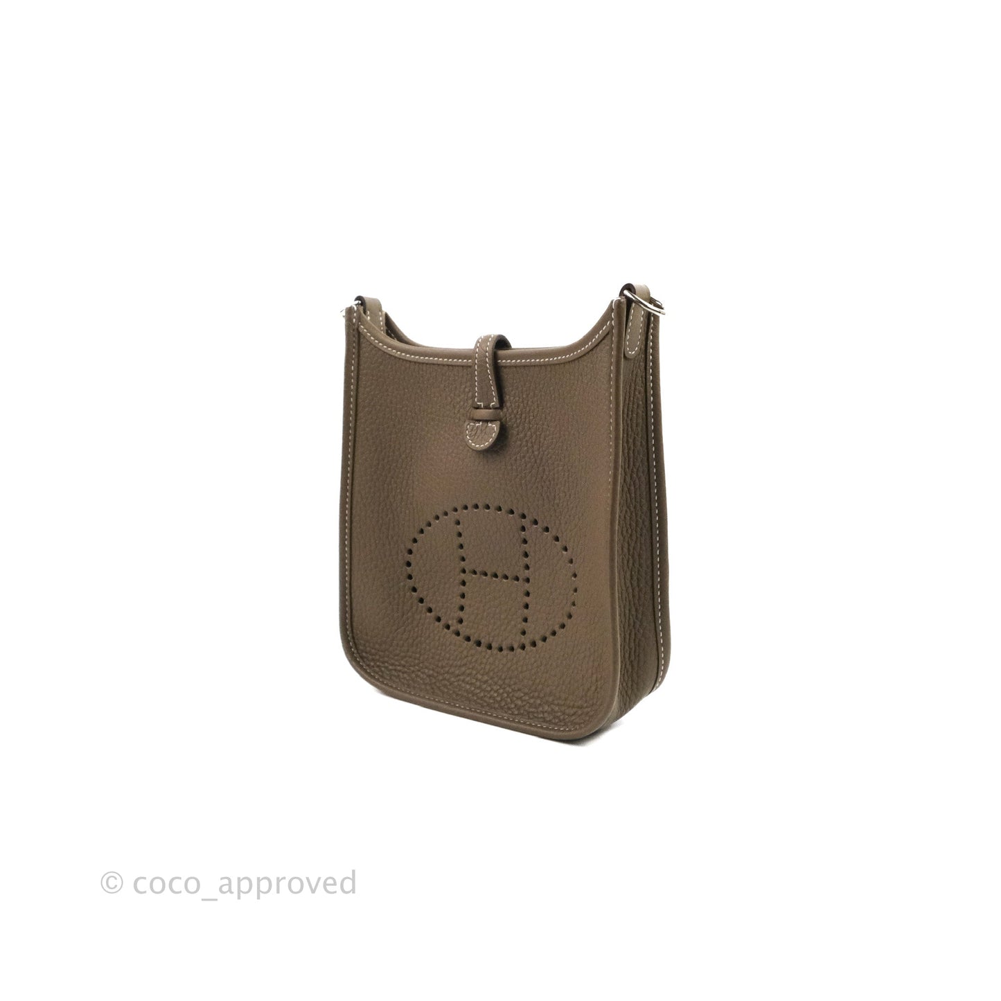Hermès Mini Evelyne 16 Etoupe Clemence Palladium Hardware
