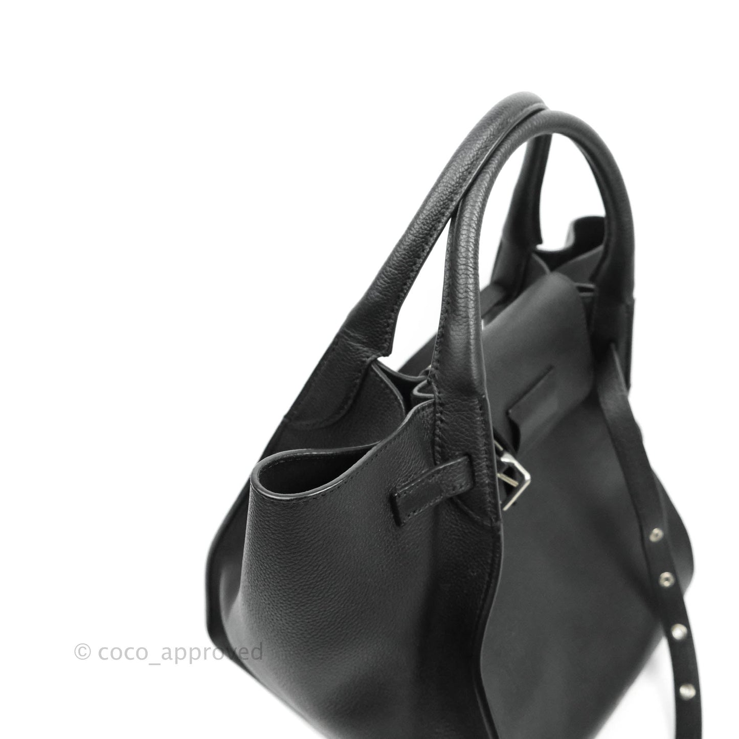 Celine Small Big Bag Black Supple Grained Leather Silver Hardware