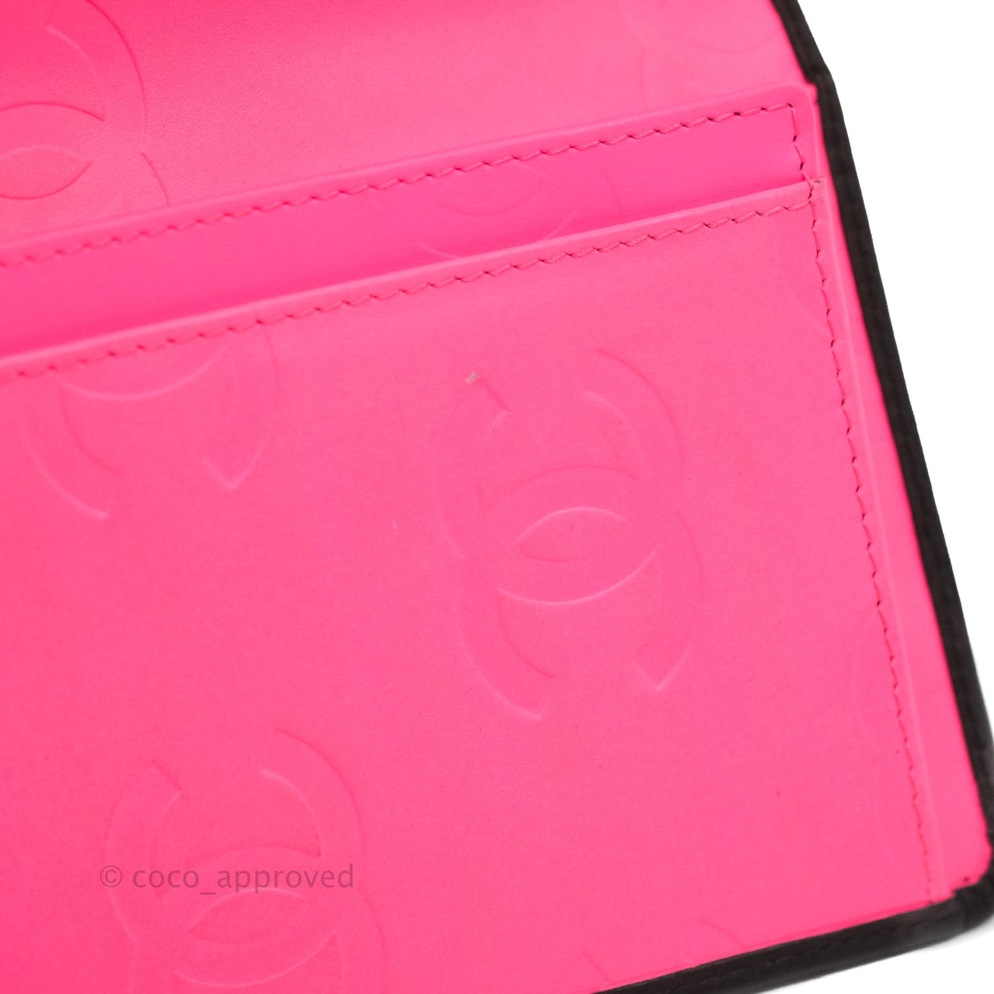 Chanel Quilted Cambon Yen Wallet Black Calfskin Silver Hardware