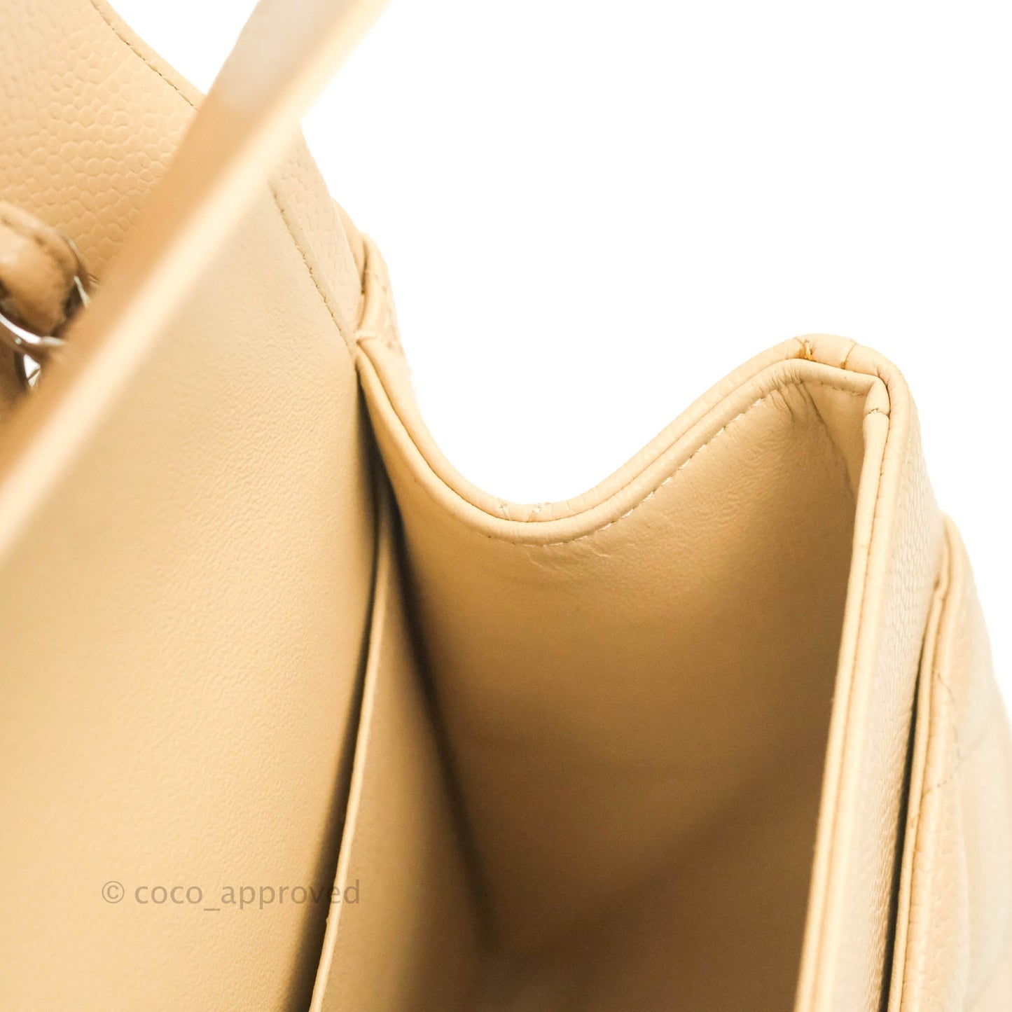 Chanel Jumbo Double Flap Beige Caviar Silver Hardware⁣⁣