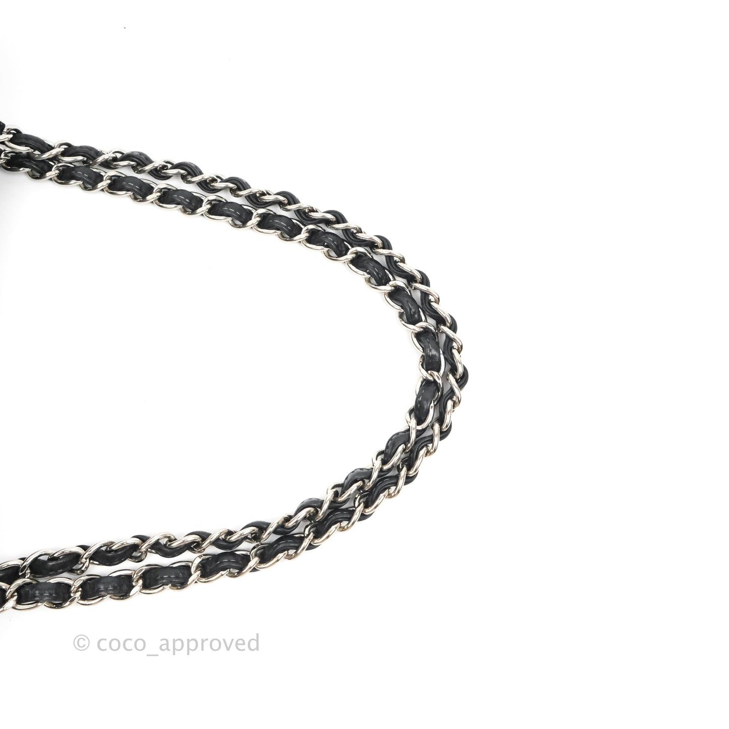 Chanel Flap Bag Black Calfskin Silver Hardware