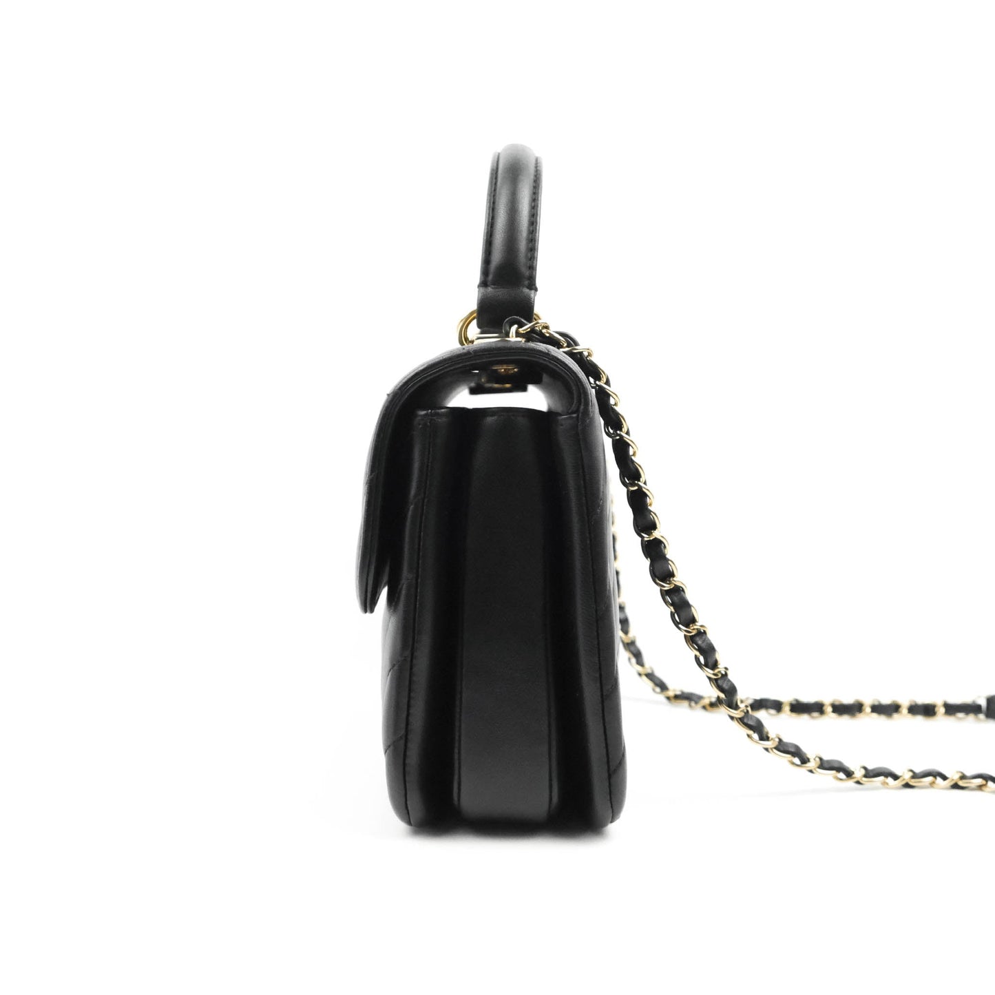 Chanel Trendy CC Chevron Small Black Lambskin Gold Hardware