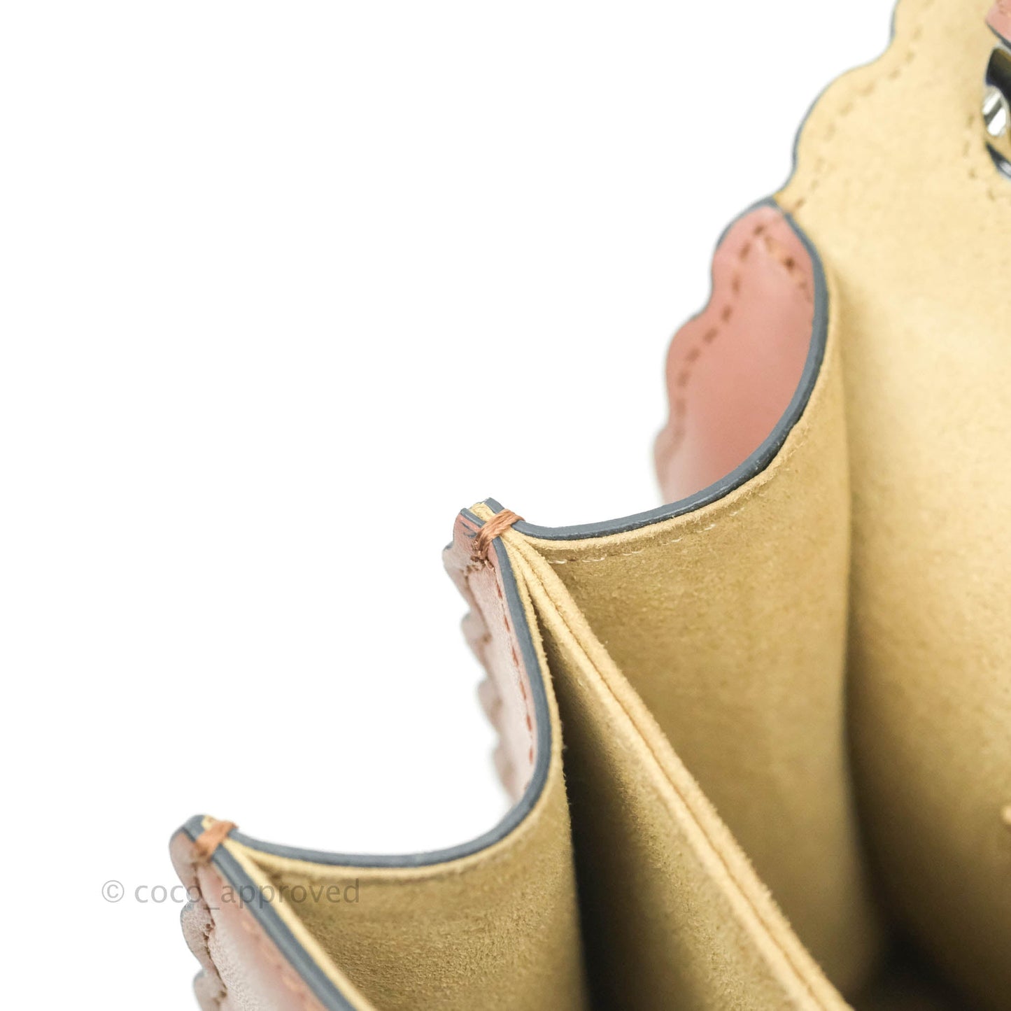 Fendi Kan I Scalloped Shoulder Bag Dark Pink Silver Hardware