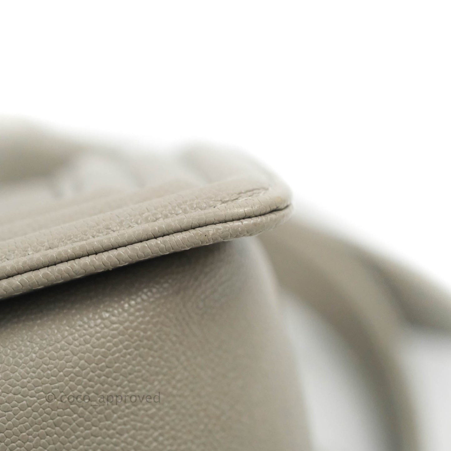 Chanel Quilted Medium Boy Etoupe Grey Caviar Silver Hardware