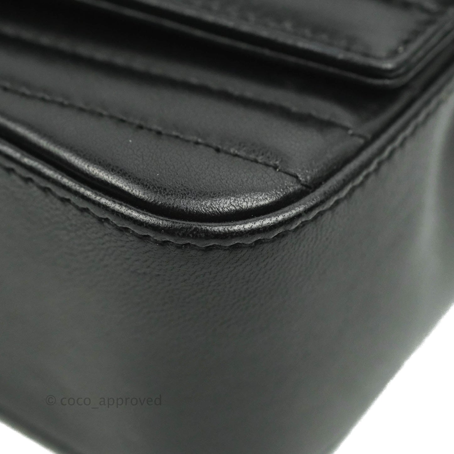 Saint Laurent Small Sulpice Triple V-Flap Black Lambskin Crossbody Bag