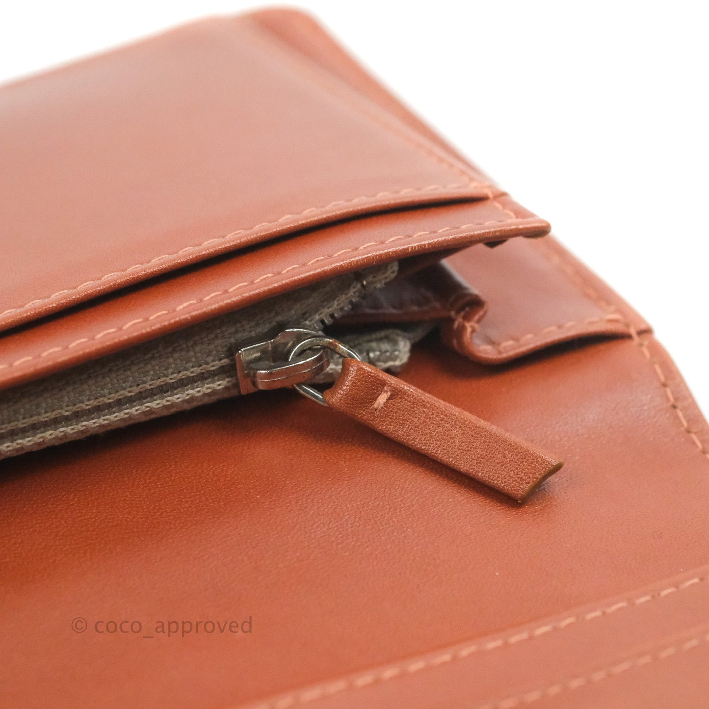 Chanel Yen Wallet Orange Claire Grained Calfskin