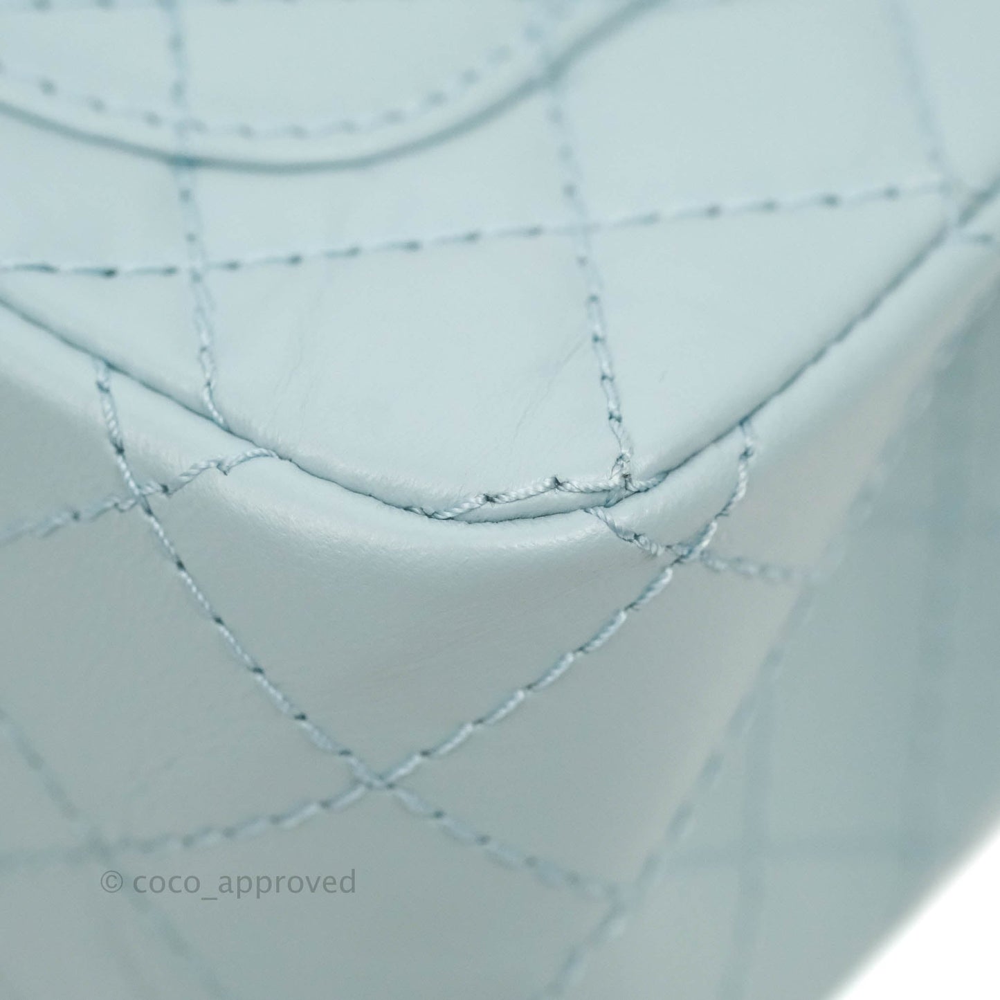 Chanel Mini Reissue 224 Light Blue Aged Calfskin Aged Gold Hardware