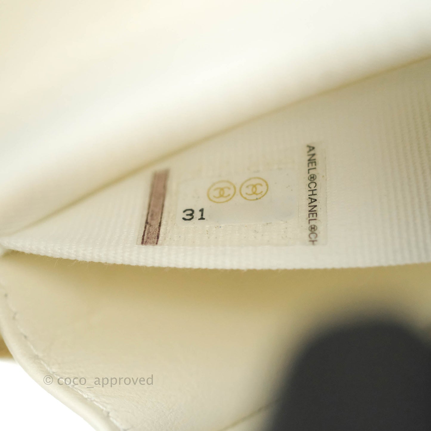 Chanel Mini Round Vanity Bag with Handle Ivory Caviar 22C