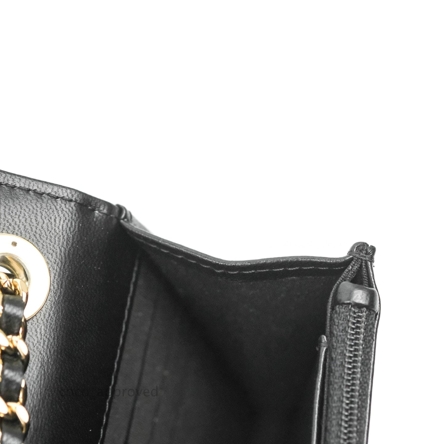 Chanel Trendy CC WOC Wallet on Chain Chevron Black Lambskin Gold Hardware