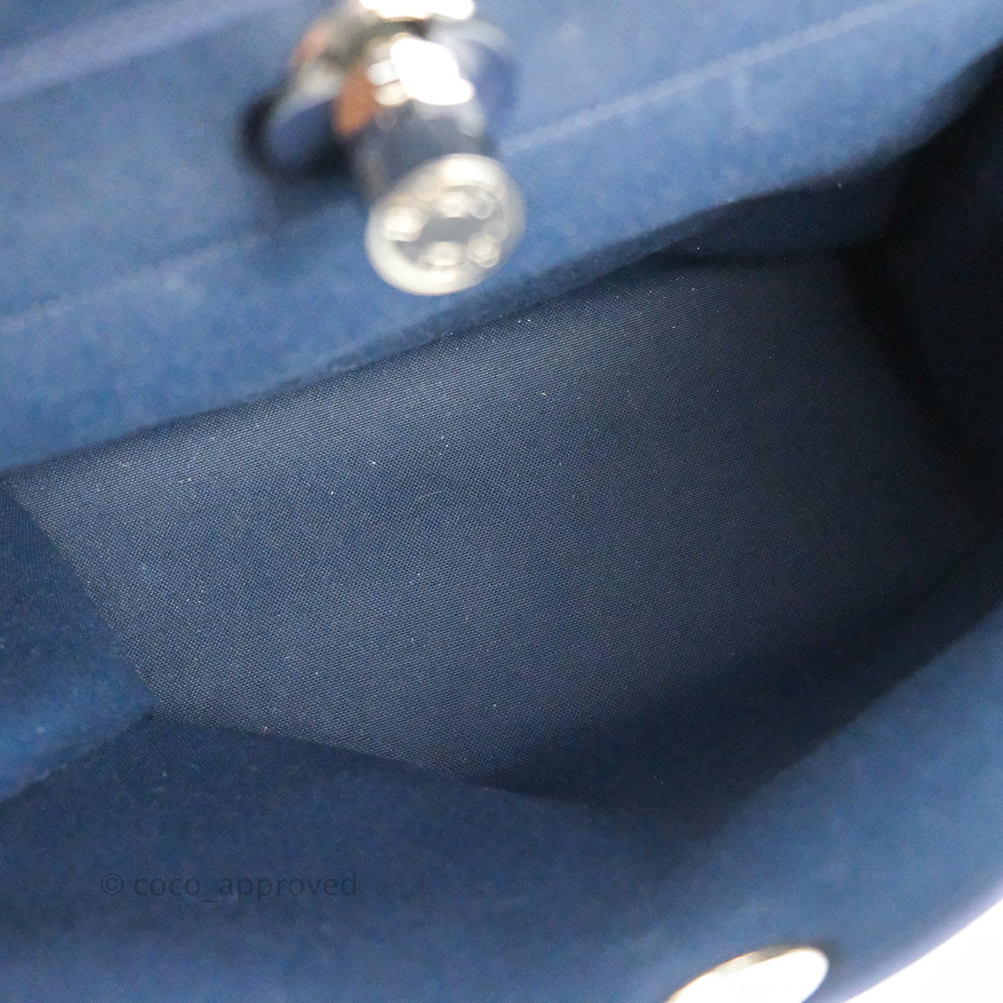 Hermès Herbag Zip 39 Navy Canvas Palladium Hardware