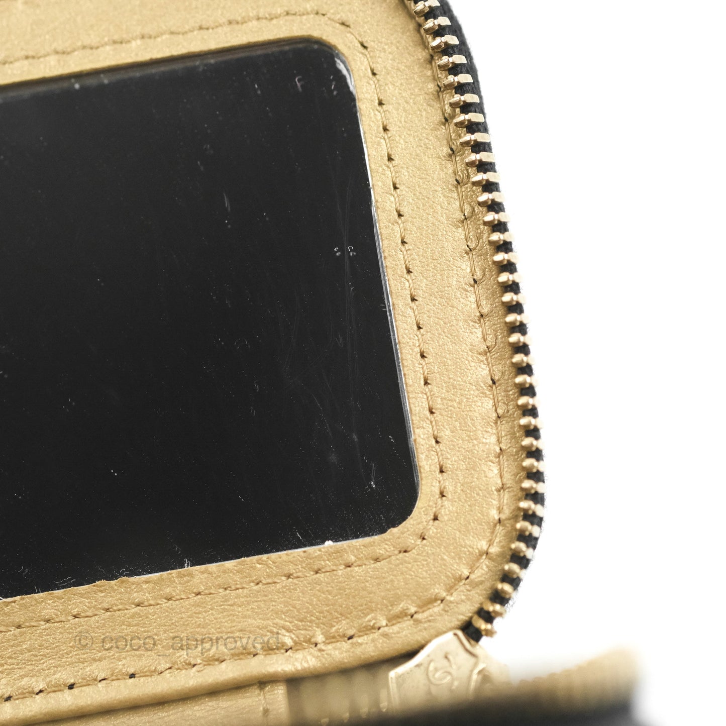 Chanel Mini Ball Crush Vanity With Chain Black Lambskin Gold Hardware