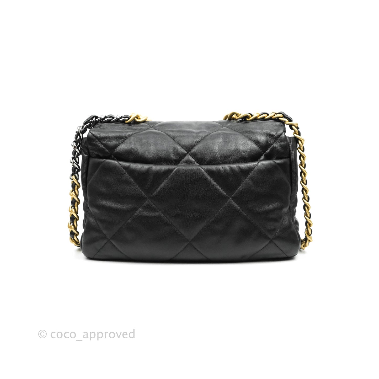 Chanel 19 Medium Black Goatskin Mixed Hardware