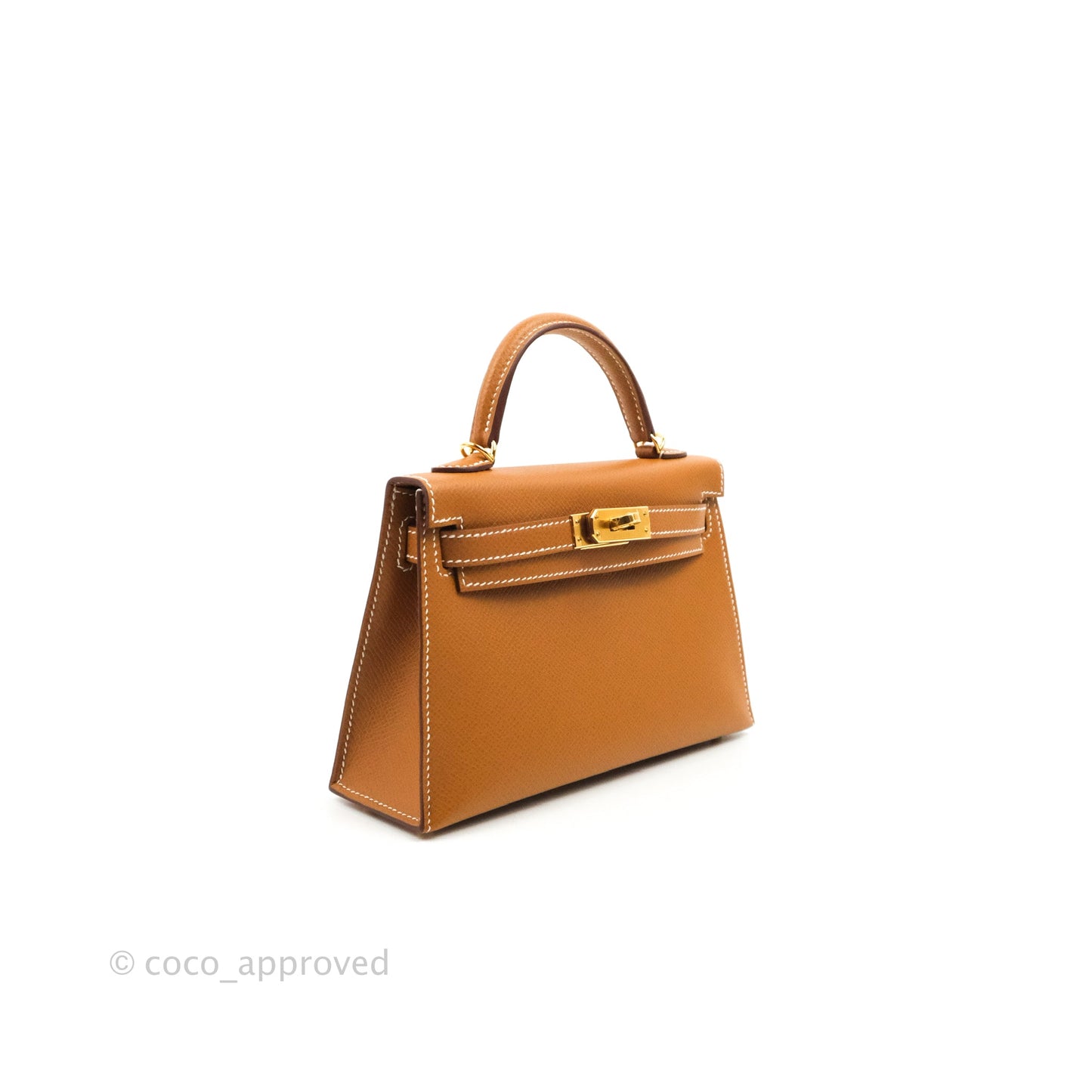 Hermès Mini Kelly II Gold Epsom Gold Hardware