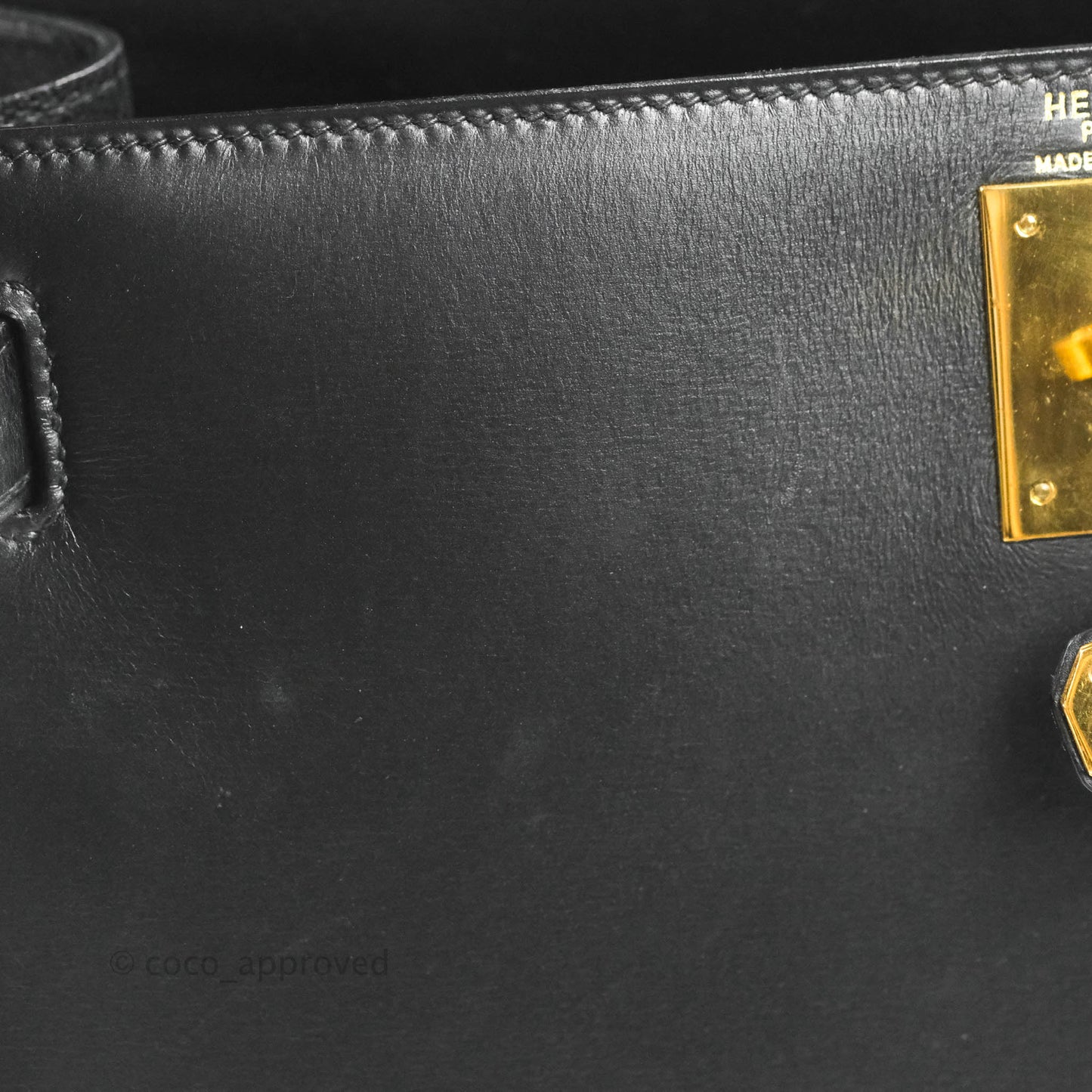 Hermès Kelly 28 Vintage Sellier Black Box Leather Gold Hardware