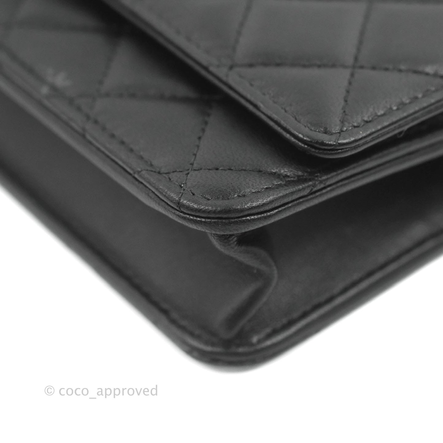 Chanel Quilted WOC Black Lambskin Gold Hardware
