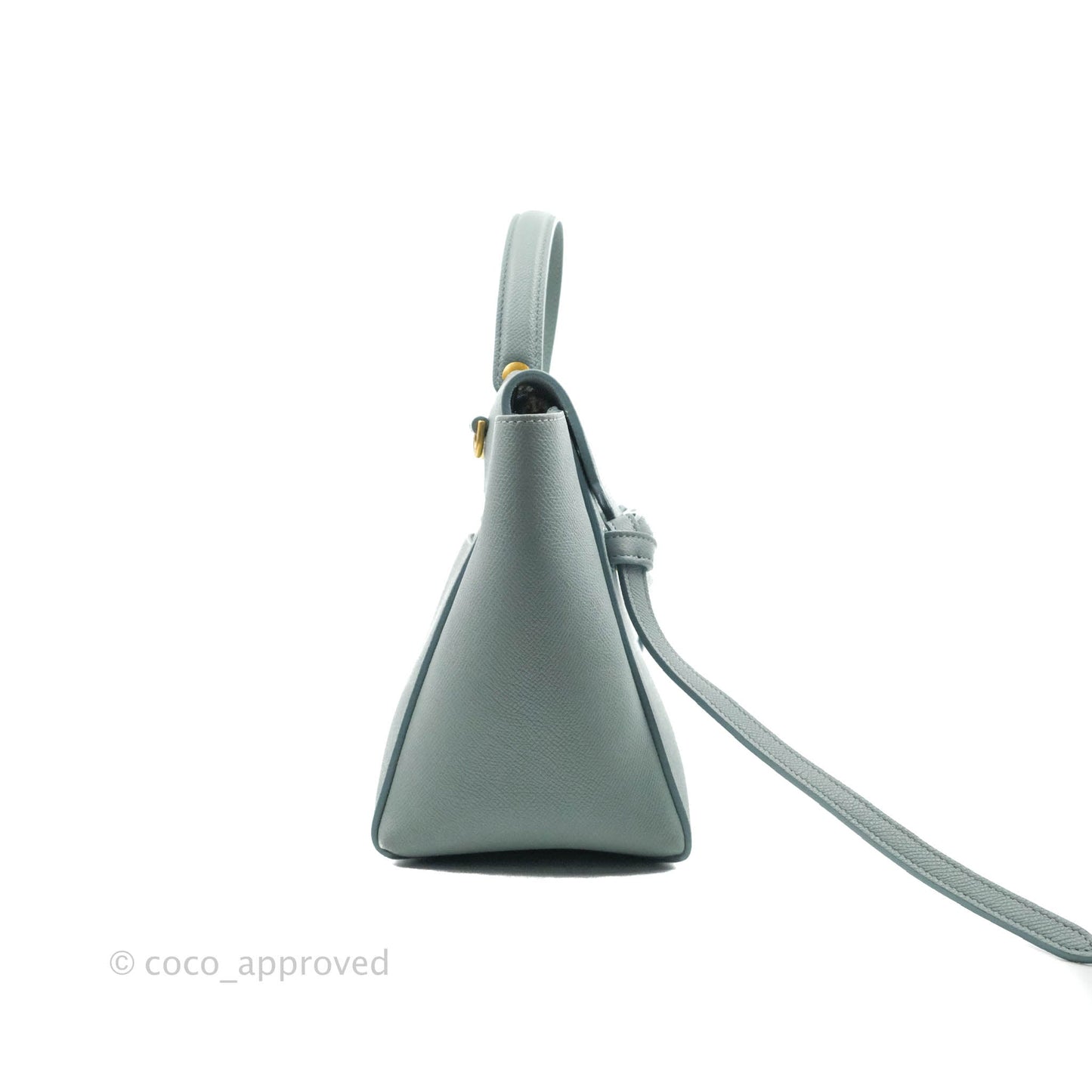Celine Micro Belt Bag Light Blue Grained Calfskin Gold Hardware