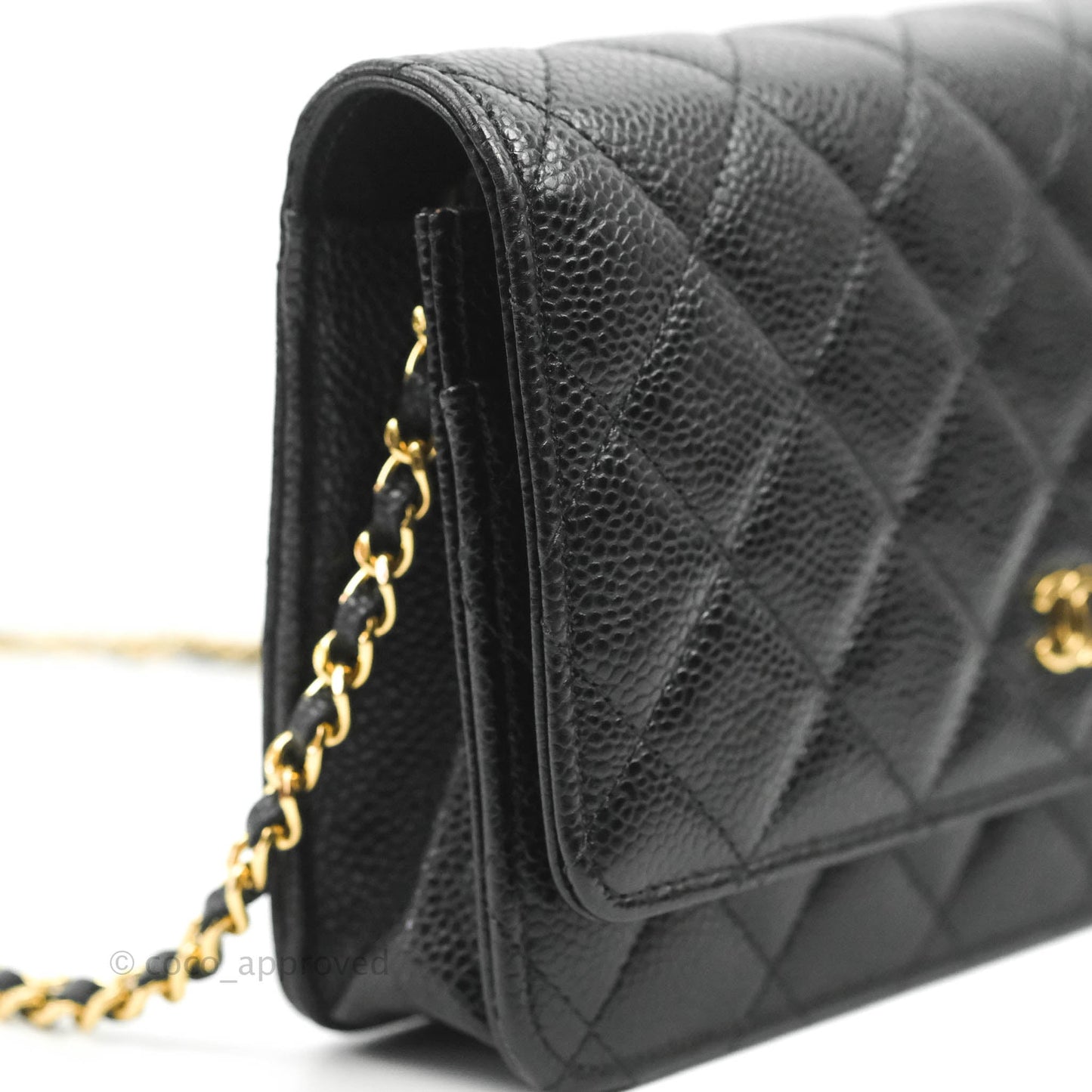 Chanel Quilted Classic WOC Black Caviar Gold Hardware