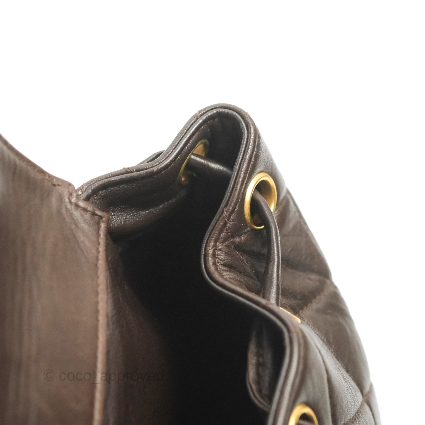 Chanel Vintage CC Duma Backpack Brown Lambskin 24K Gold Hardware