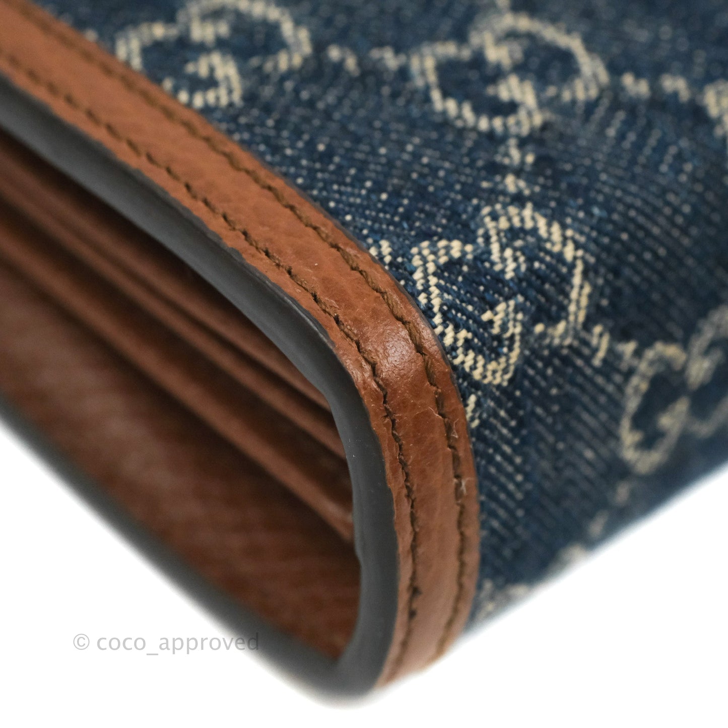 Gucci Denim GG Monogram Mini Dionysus Chain Wallet